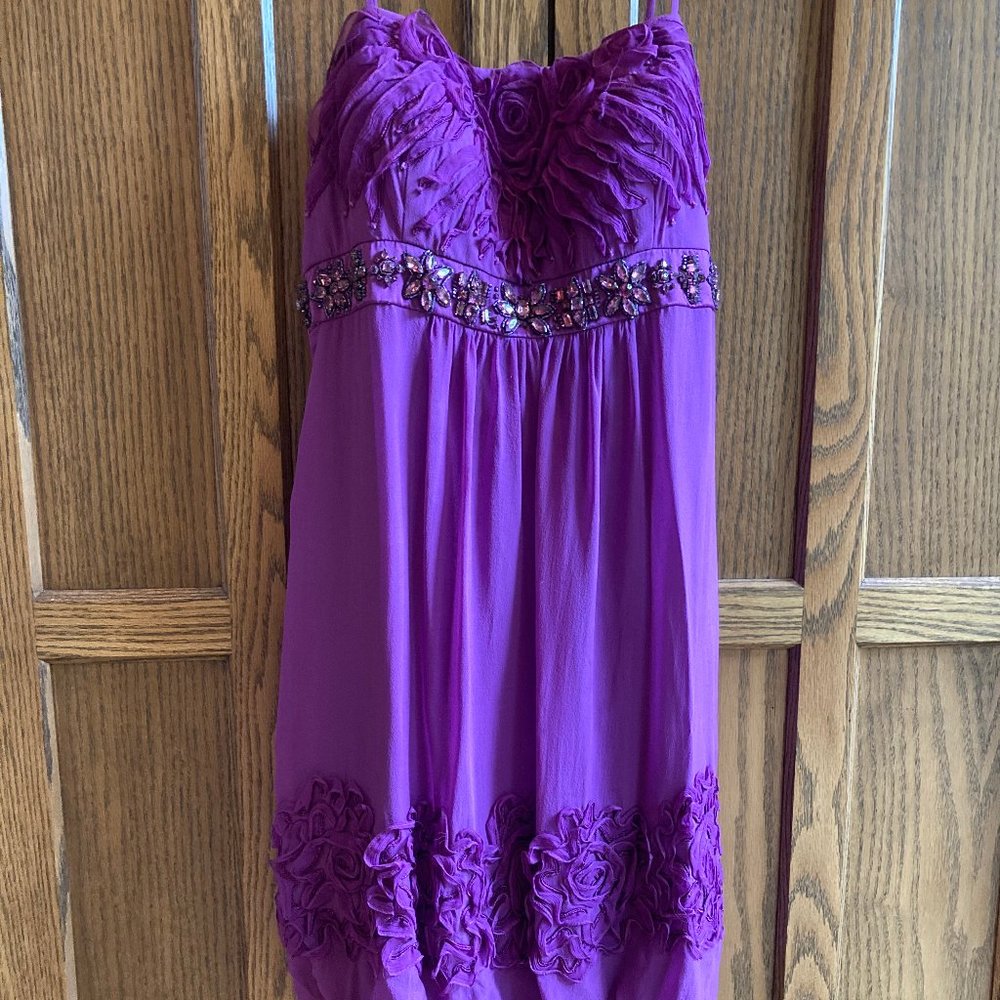 Sue Wong Purple Formal Cocktail Dress